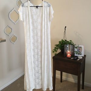 *Still for sale* white sheer cover up/kimono/shaw